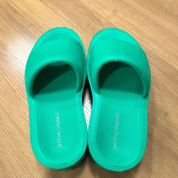 Jeffrey Campbell Green Summertime Platform Sandals size 7 - Picture 6 of 8